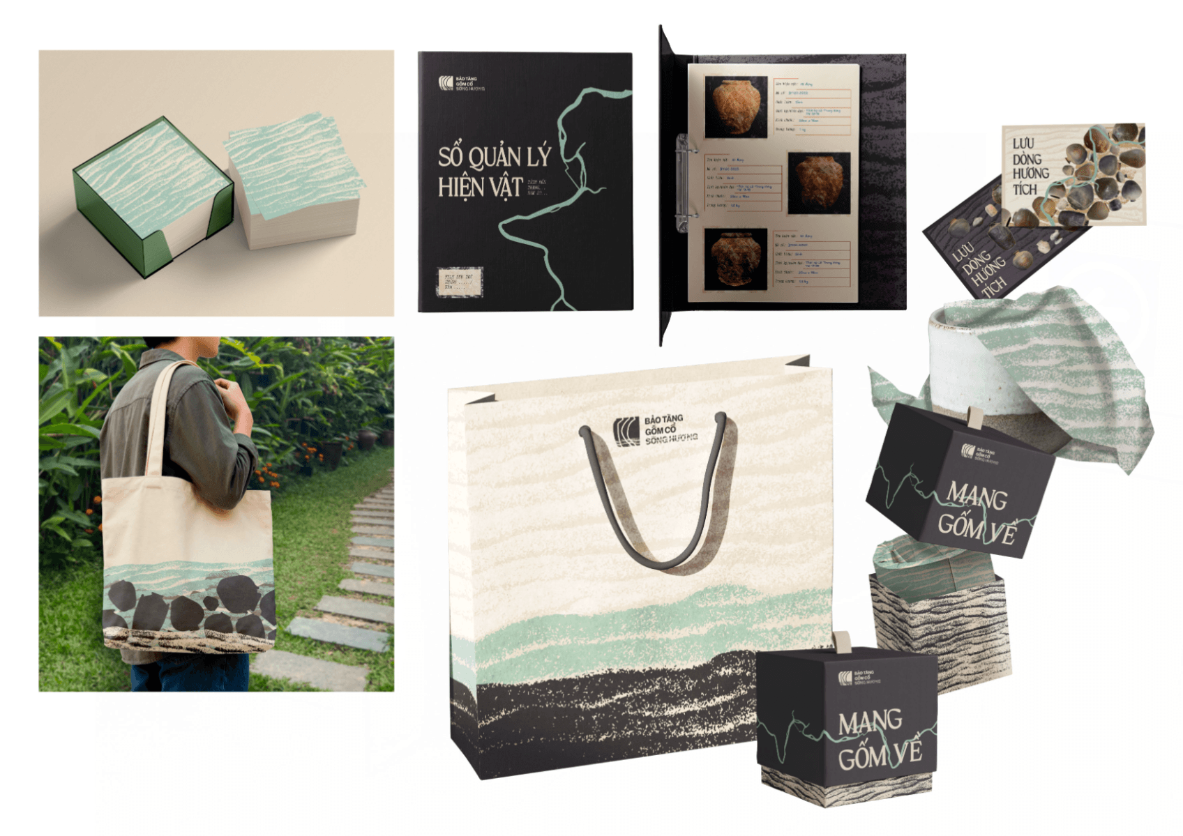 Visual identity for antique pottery museum branding, portfolio item 7
