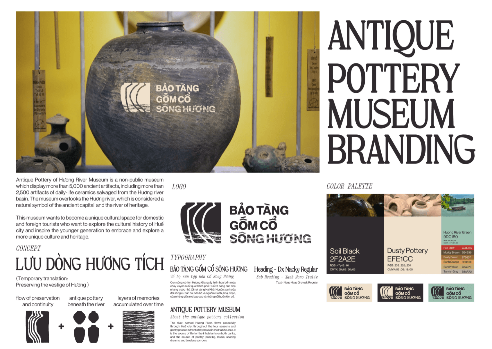 Visual identity for antique pottery museum branding, portfolio item 1