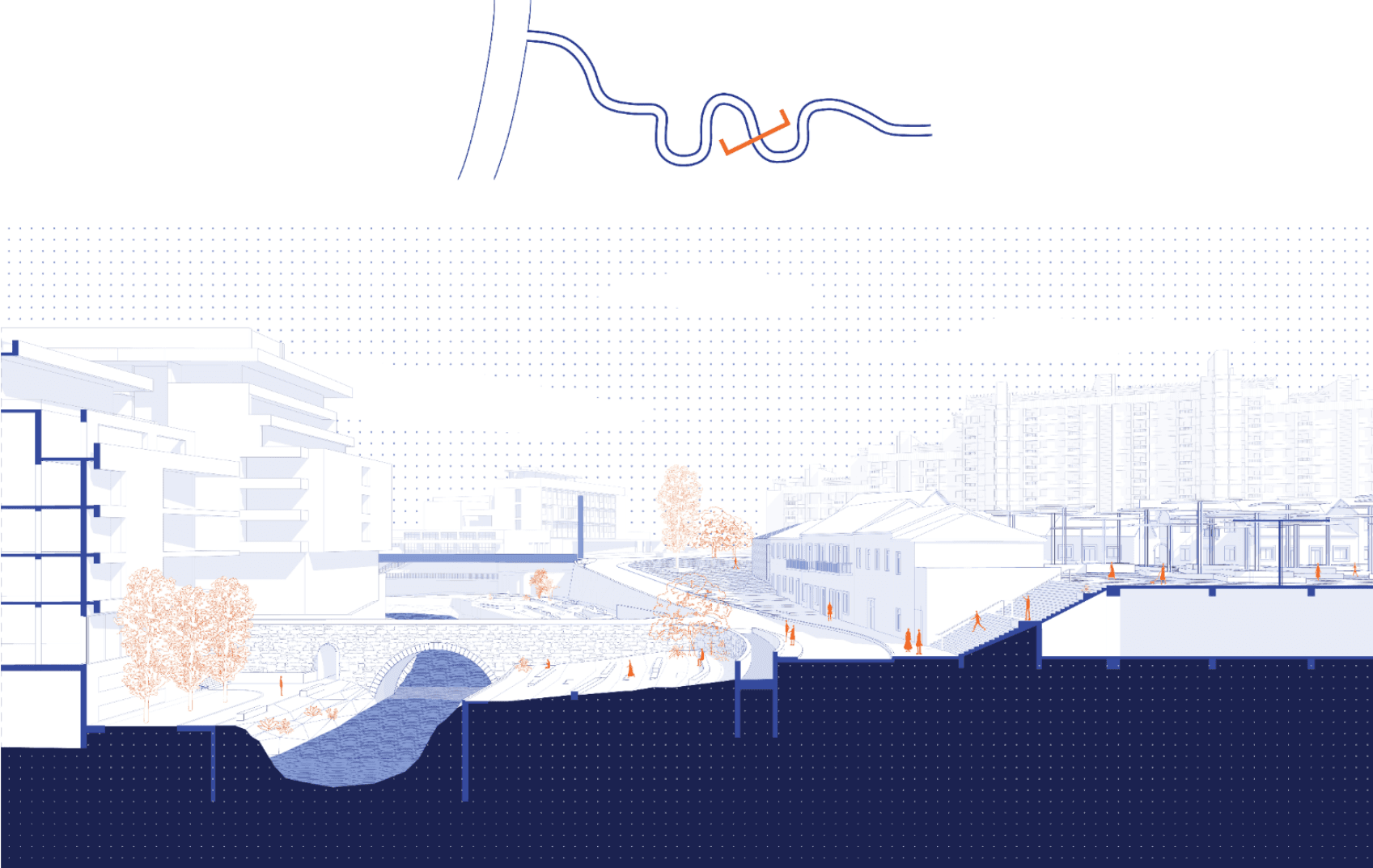 ARTICULATION OF URBAN EDGES – REACTIVATING THE RIBNICA AS pODGORICA'S URBAN CLASP, portfolio item 14
