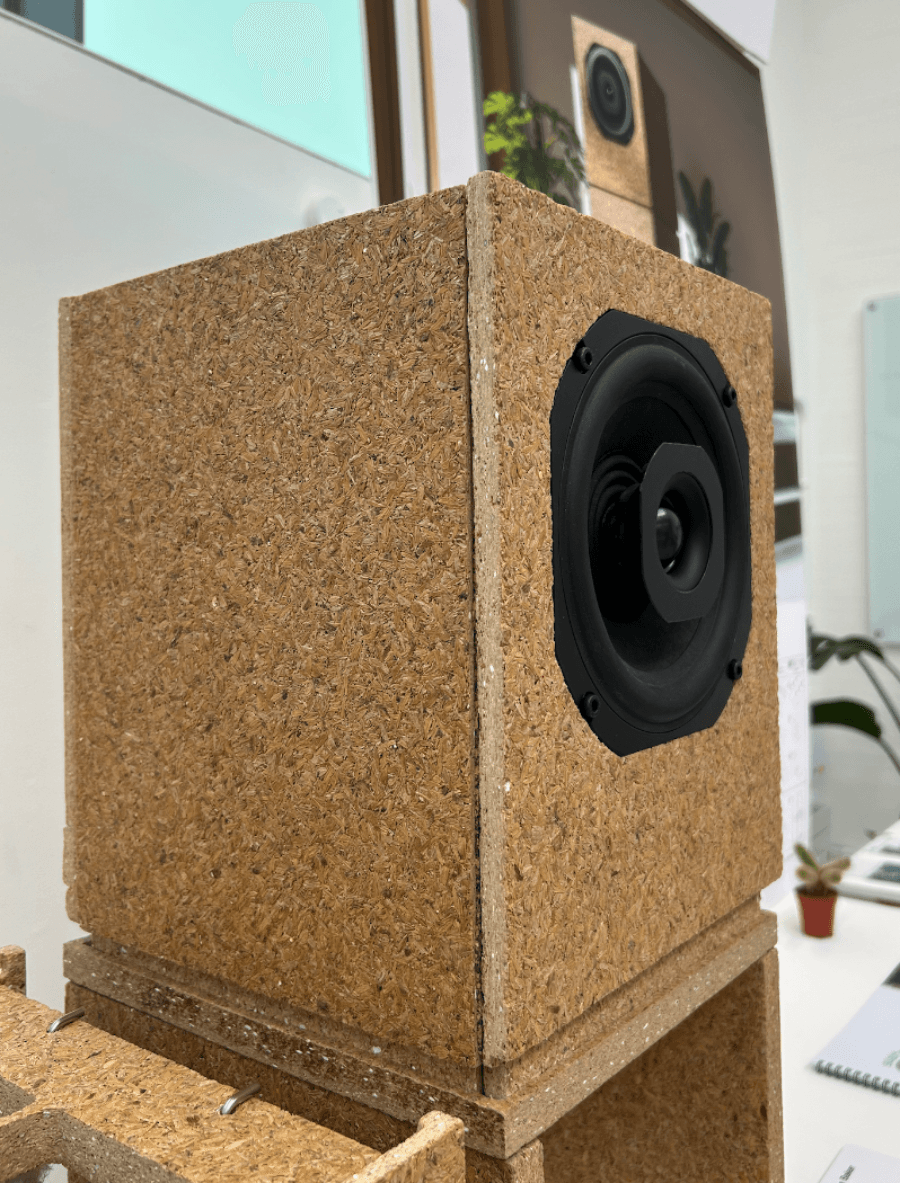 Ohmen 1: A self-assembly modular loudspeaker made from Rice husk, portfolio item 6
