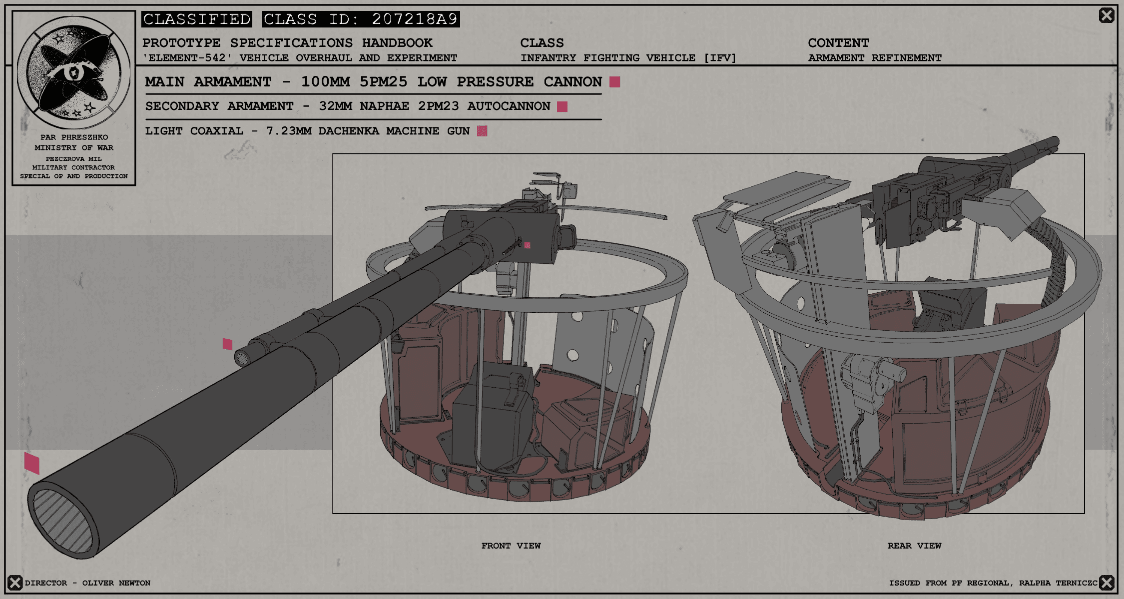 Incursion: prototype infantry fighting vehicle, portfolio item 4