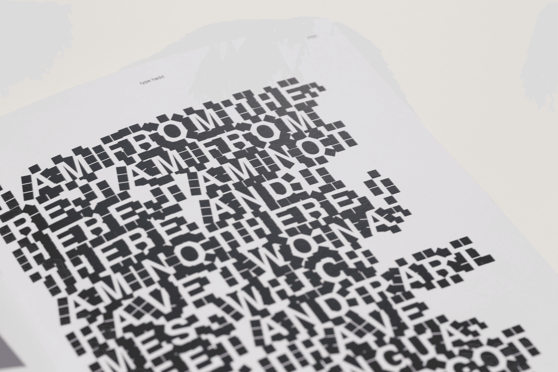 Experimental Type Design on Migration, portfolio item 17