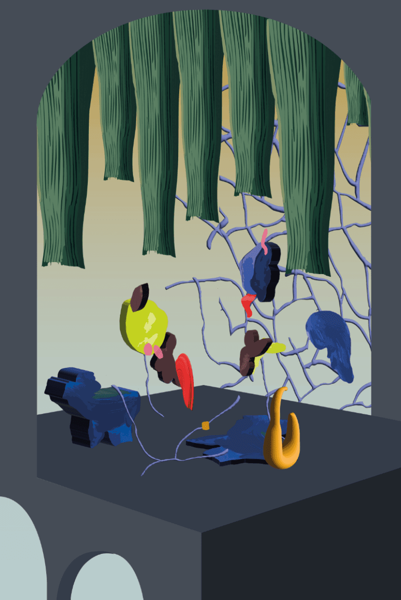 Hybrid surfaces, textile as a portal, portfolio item 3