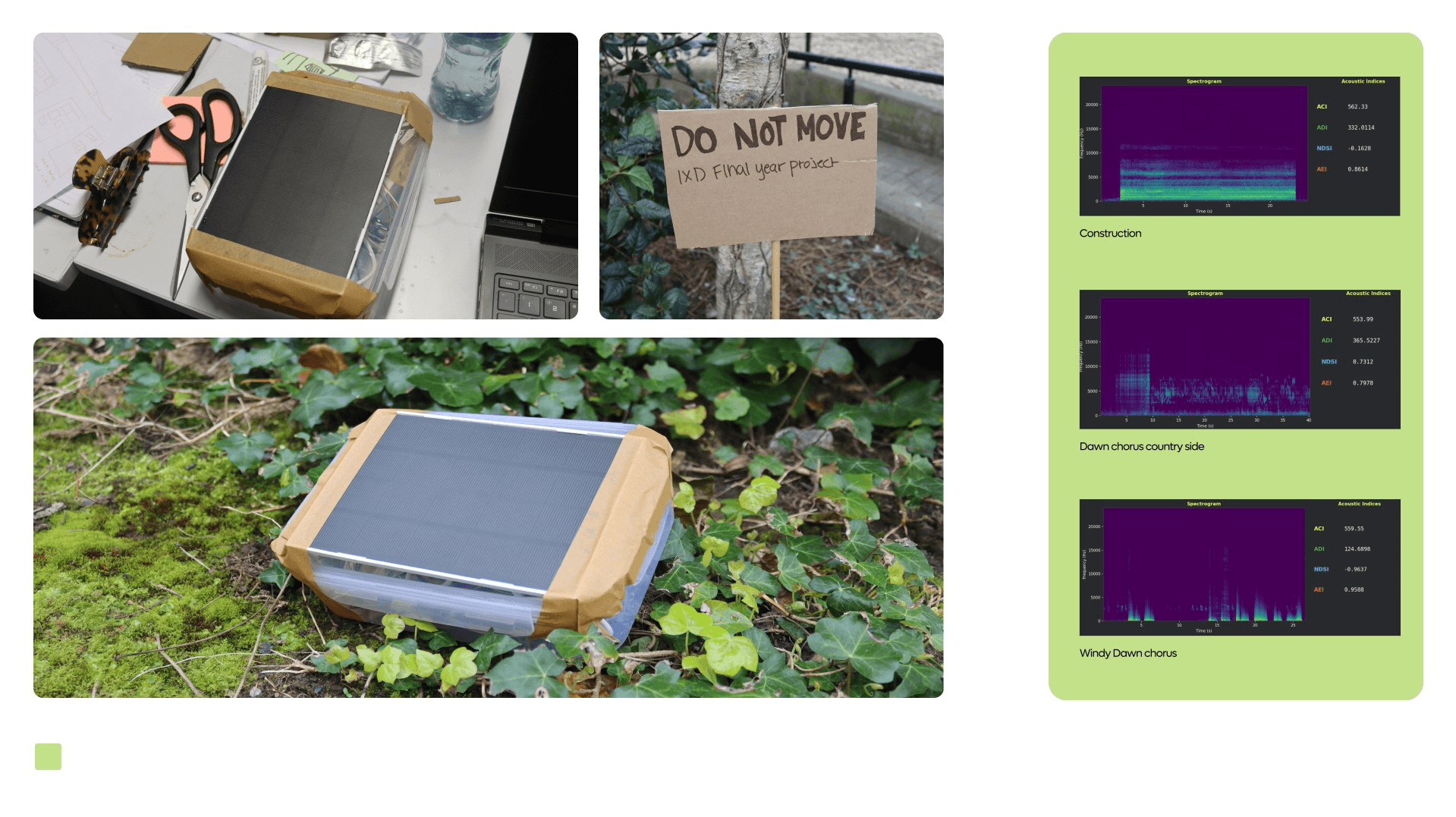 Domestic Soundscapes, portfolio item 7
