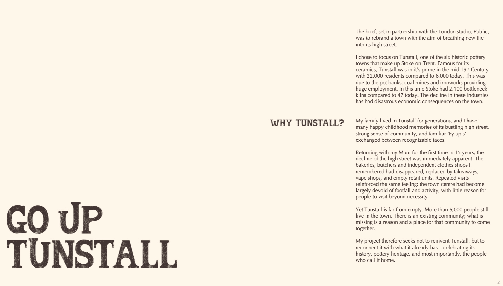Go Up Tunstall, portfolio item 3