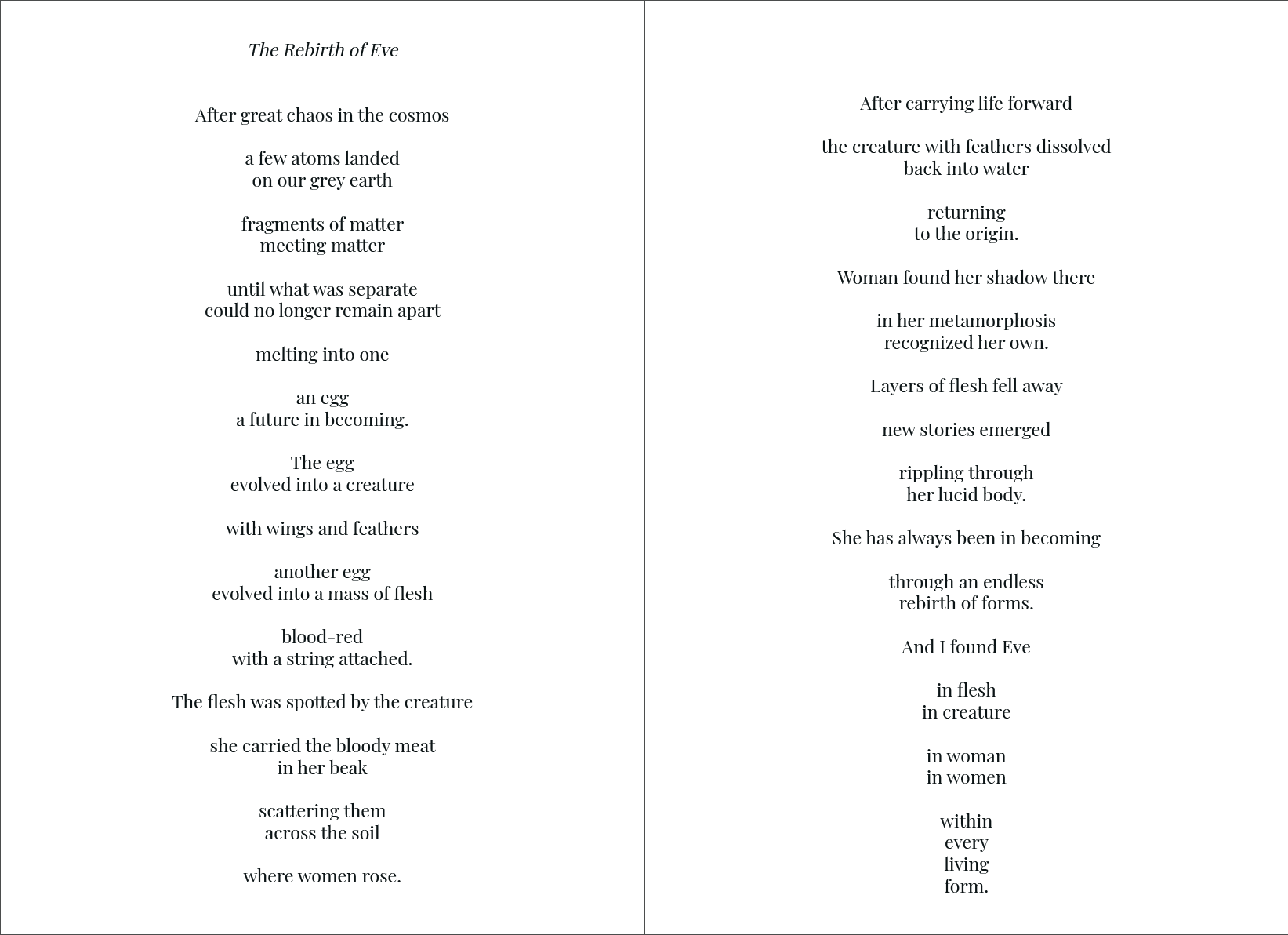 The rebirth of eve, portfolio item 14